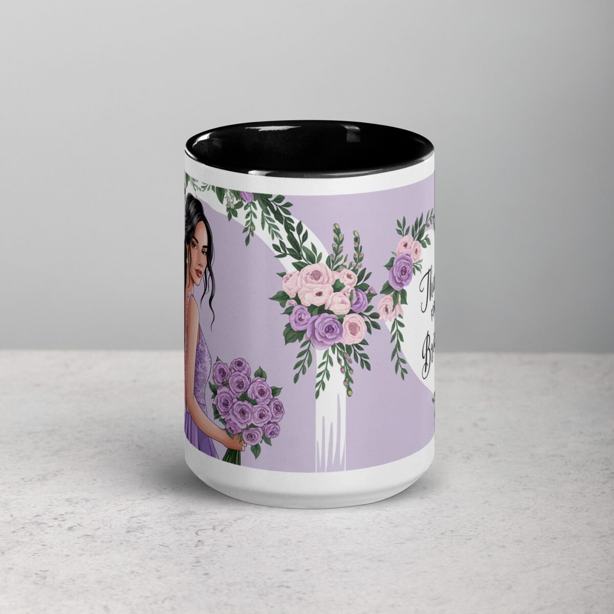 Thank You for Being My Bridesmaid Sophisticated Coffee Mug - Image 4