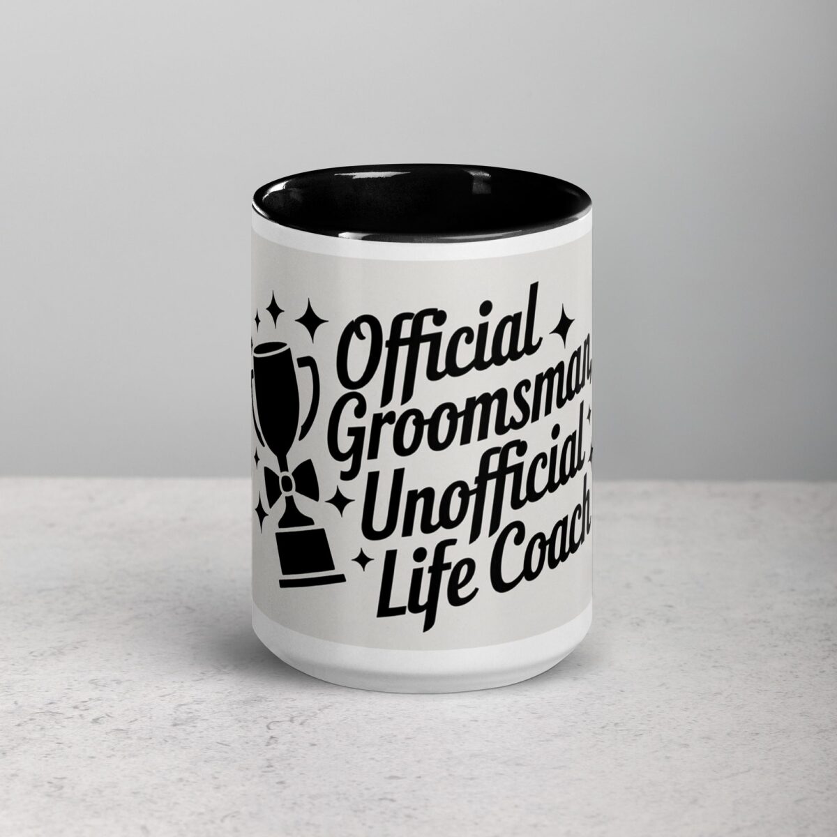 Official Groomsman, Unofficial Life Coach Coffee Mug - Image 4
