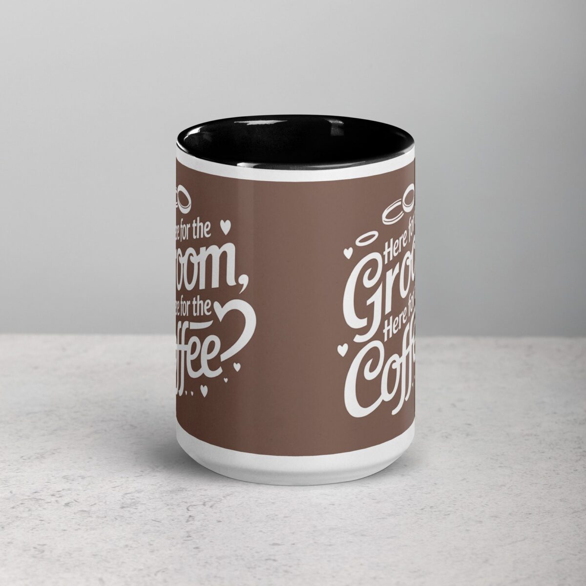 Here for the Groom, Here for the Coffee Wedding Mug - Image 4