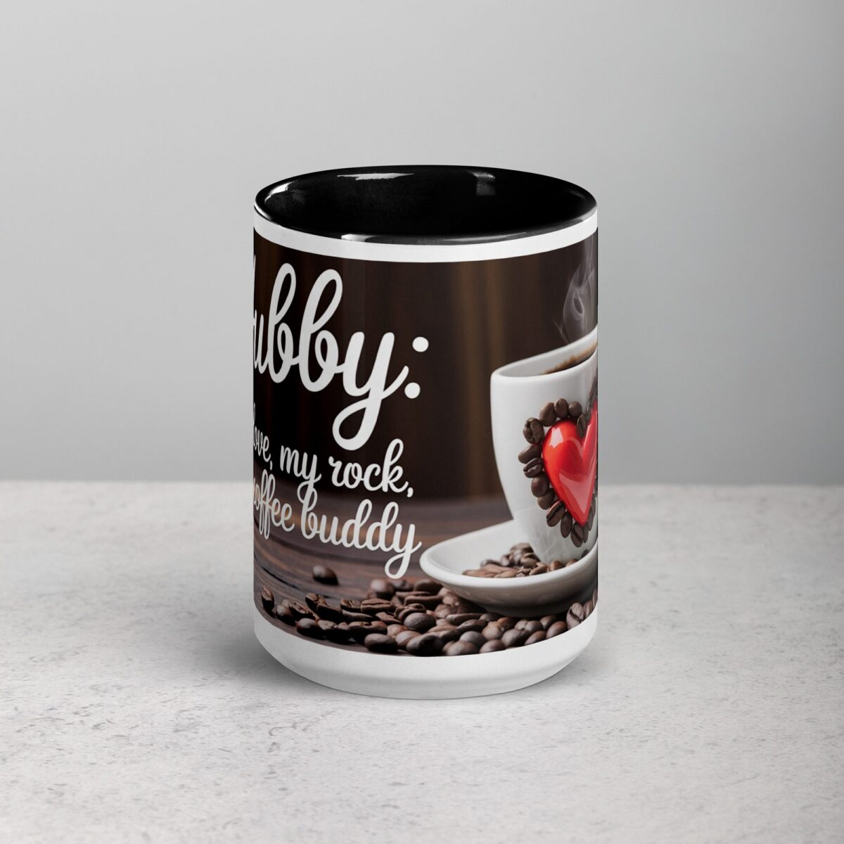 Hubby: My Love, My Rock, My Coffee Buddy Mug - Image 4