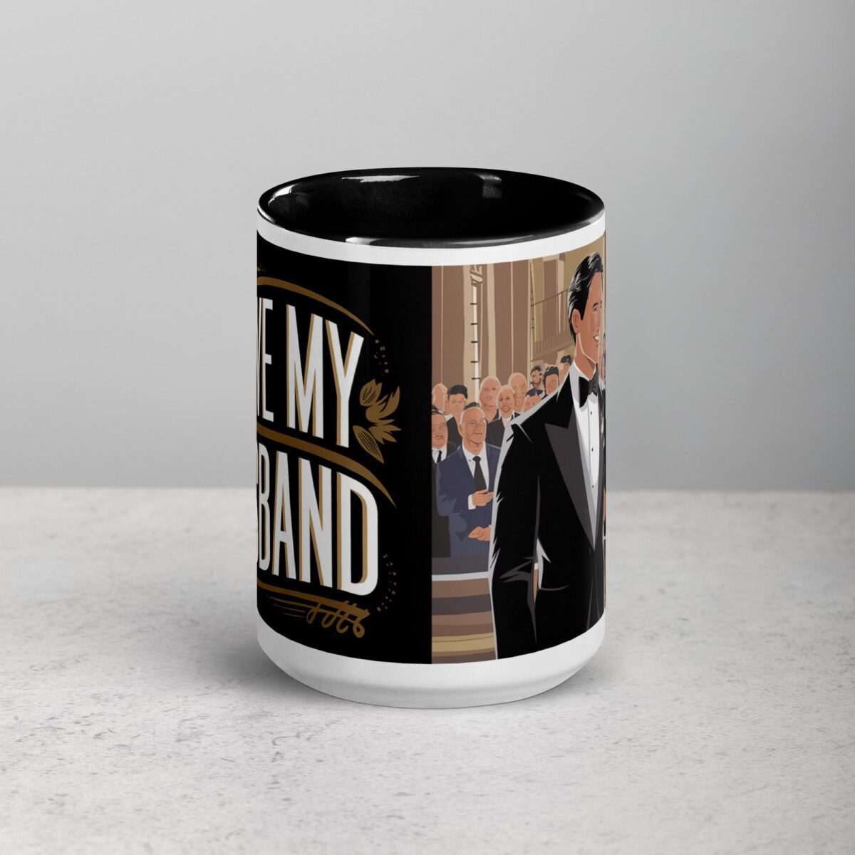 I Love My Husband Elegant Coffee Mug & Tea Cup - Image 4