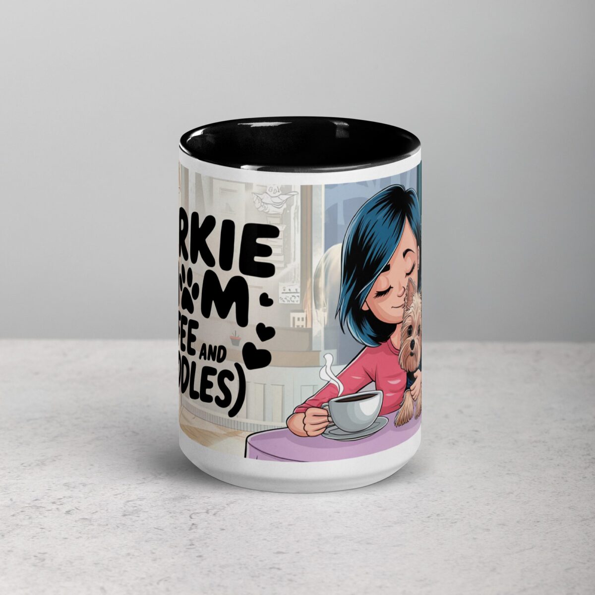 Yorkie Mom (Coffee and Cuddles) Mug - Image 4
