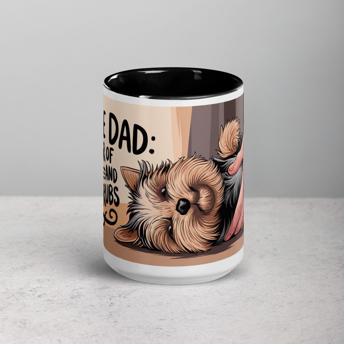 Yorkie Dad: Master of Treats and Belly Rubs Coffee Mug - Image 4