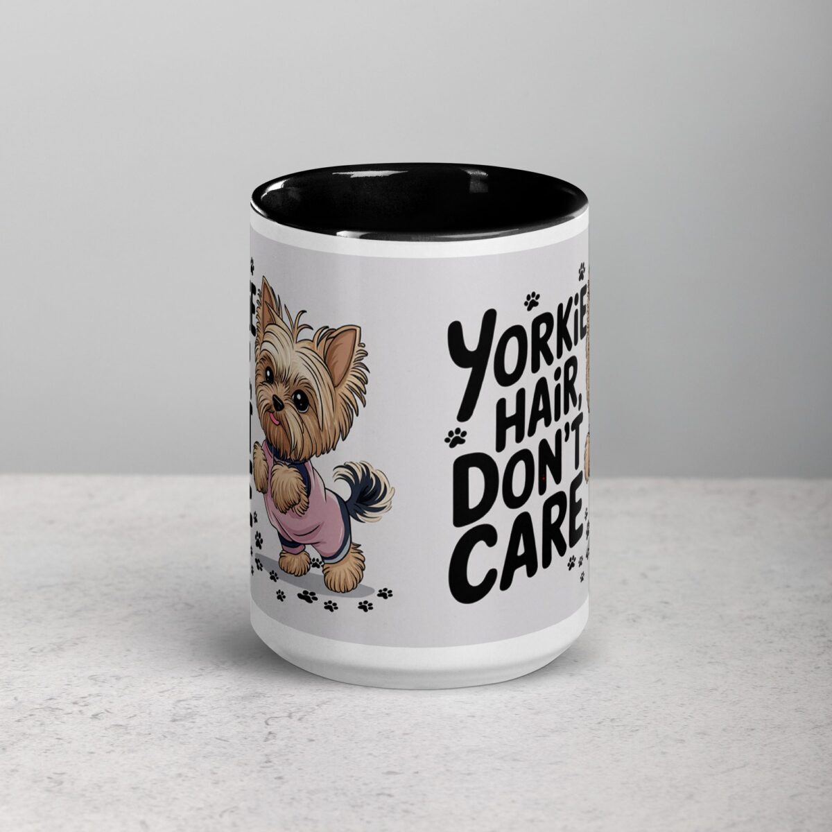 Yorkie Hair, Don’t Care Coffee Mug - Image 4
