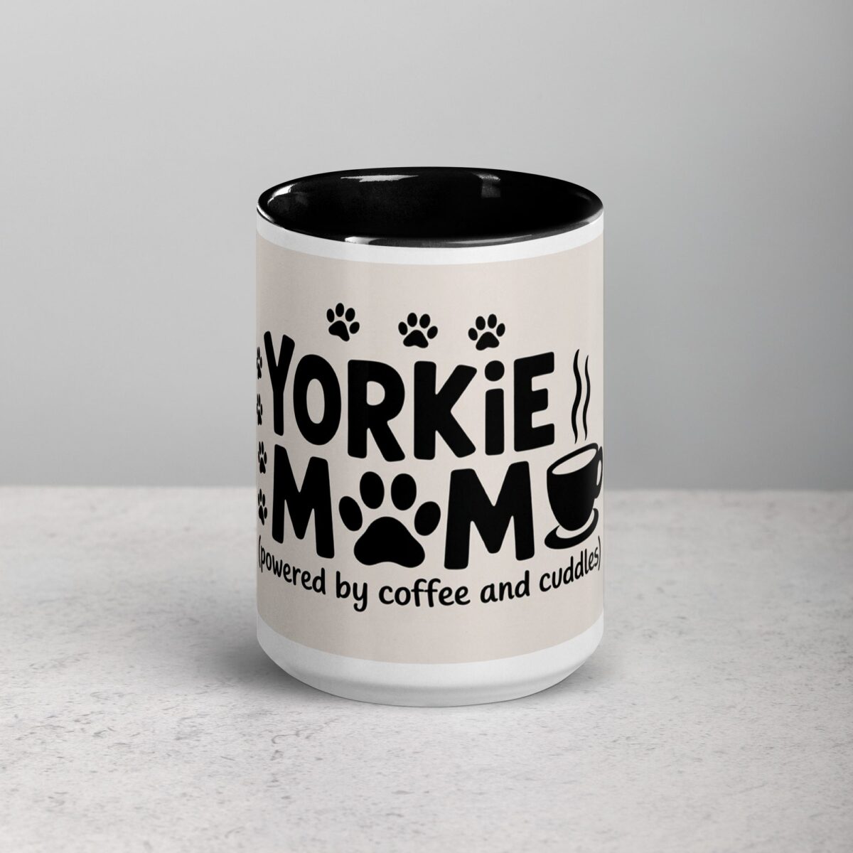 Yorkie Mom Text Coffee Mug & Tea Cup - Image 4