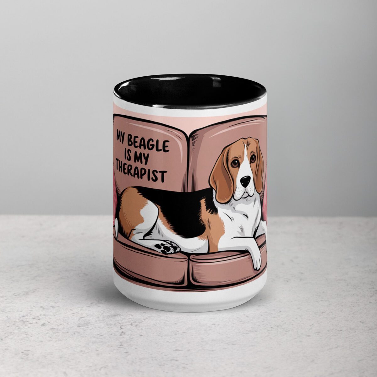 My Beagle Is My Therapist Coffee Mug & Tea Mug - Image 4