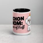 Bichon Mom: Queen of Fluff Coffee Mug - Image 4