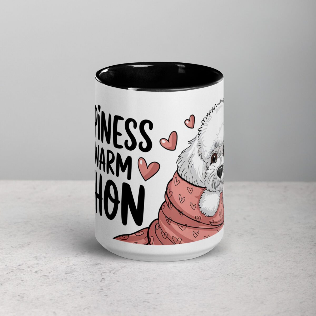 Happiness Is a Warm Bichon Coffee Mug & Tea Cup - Image 4