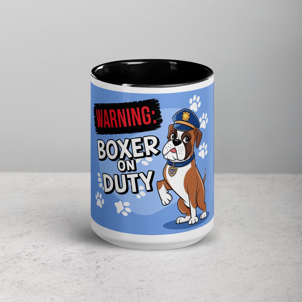 Warning: Boxer on Duty Coffee Mug - Image 4