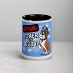 Warning: Boxer on Duty Coffee Mug - Image 4