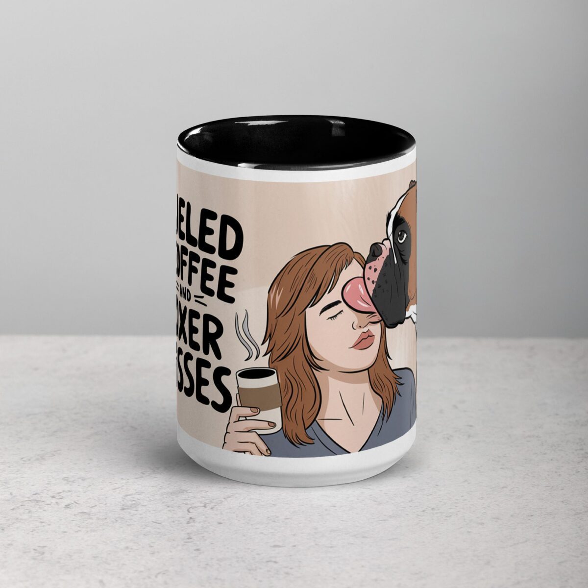 Fueled by Coffee and Boxer Kisses Mug - Image 4