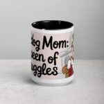 Bulldog Mom: Queen of Snuggles Coffee Mug - Image 4