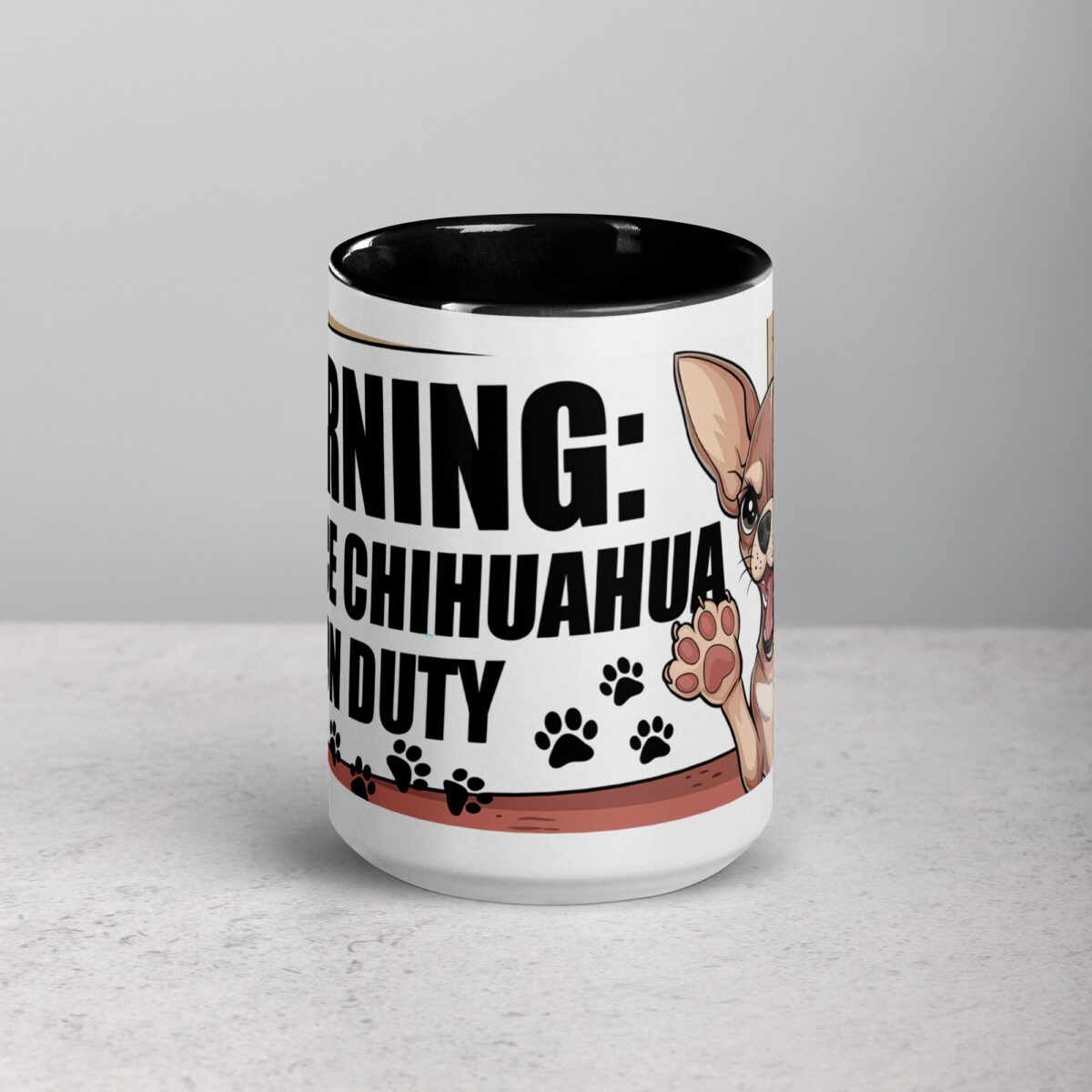 Warning: Fierce Chihuahua on Duty Coffee Mug - Image 4
