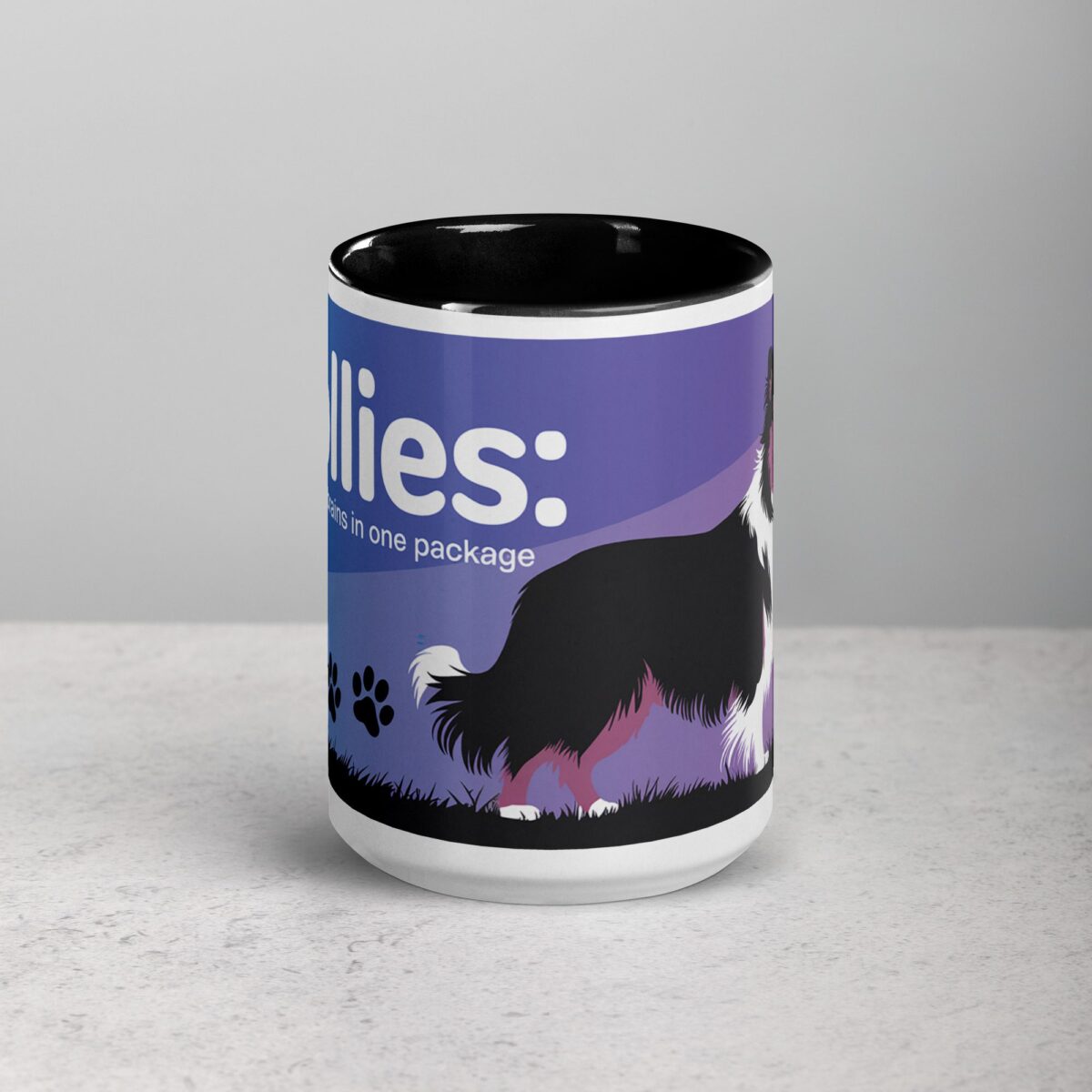 Collies: Beauty and Brains in One Package Coffee Mug - Image 4