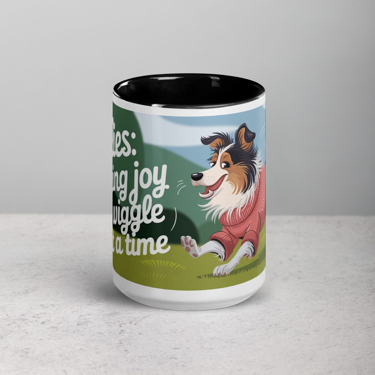 Collies: Bringing Joy One Wiggle at a Time Coffee Mug - Image 4