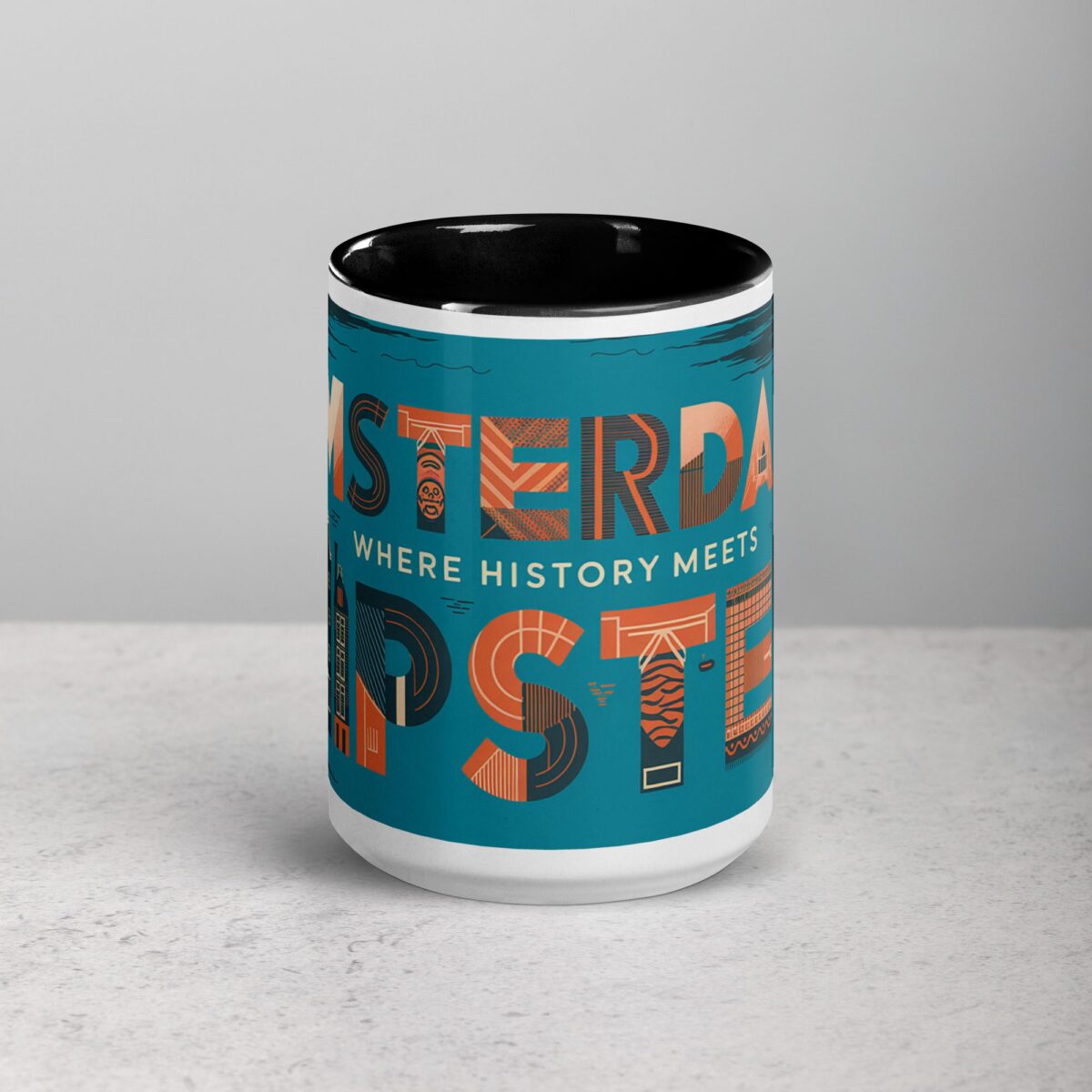 Amsterdam: Where History Meets Hipster Coffee Mug - Image 4