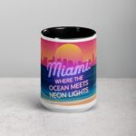 Miami: Where the Ocean Meets the Neon Lights Coffee Mug - Image 4