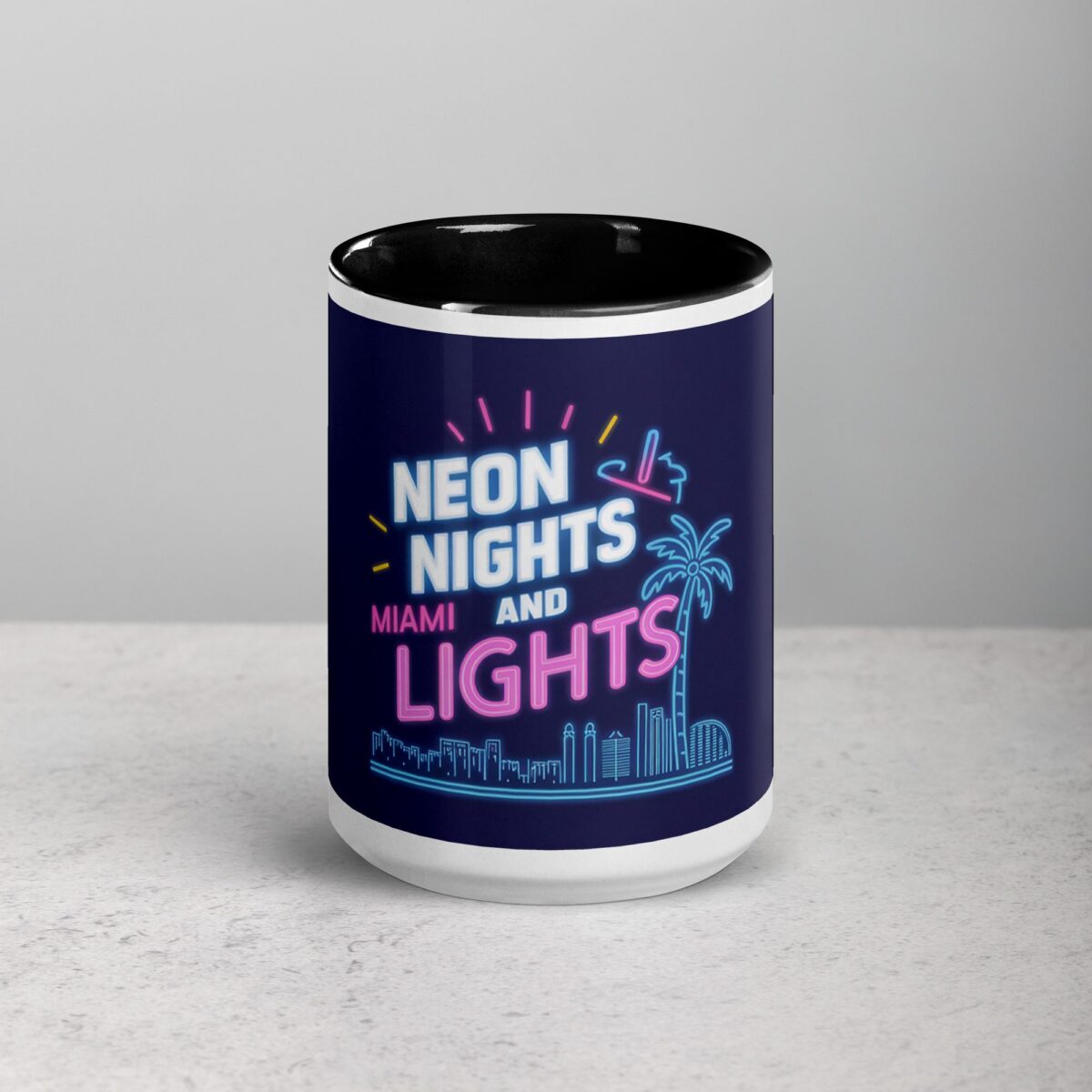 Neon Nights and Miami Lights Coffee Mug - Image 4