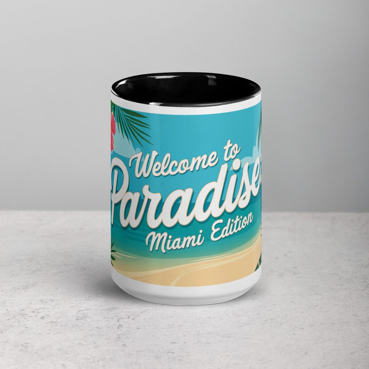 Welcome to Paradise: Miami Edition Coffee Mug - Image 4