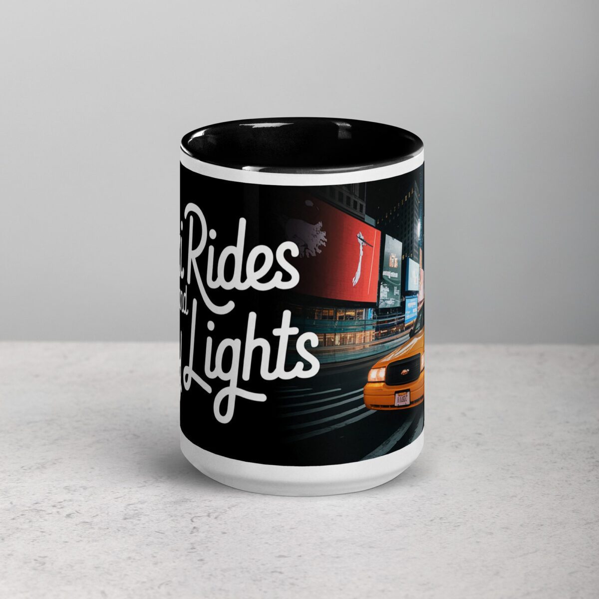 Taxi Rides and City Lights Coffee Mug - Image 4
