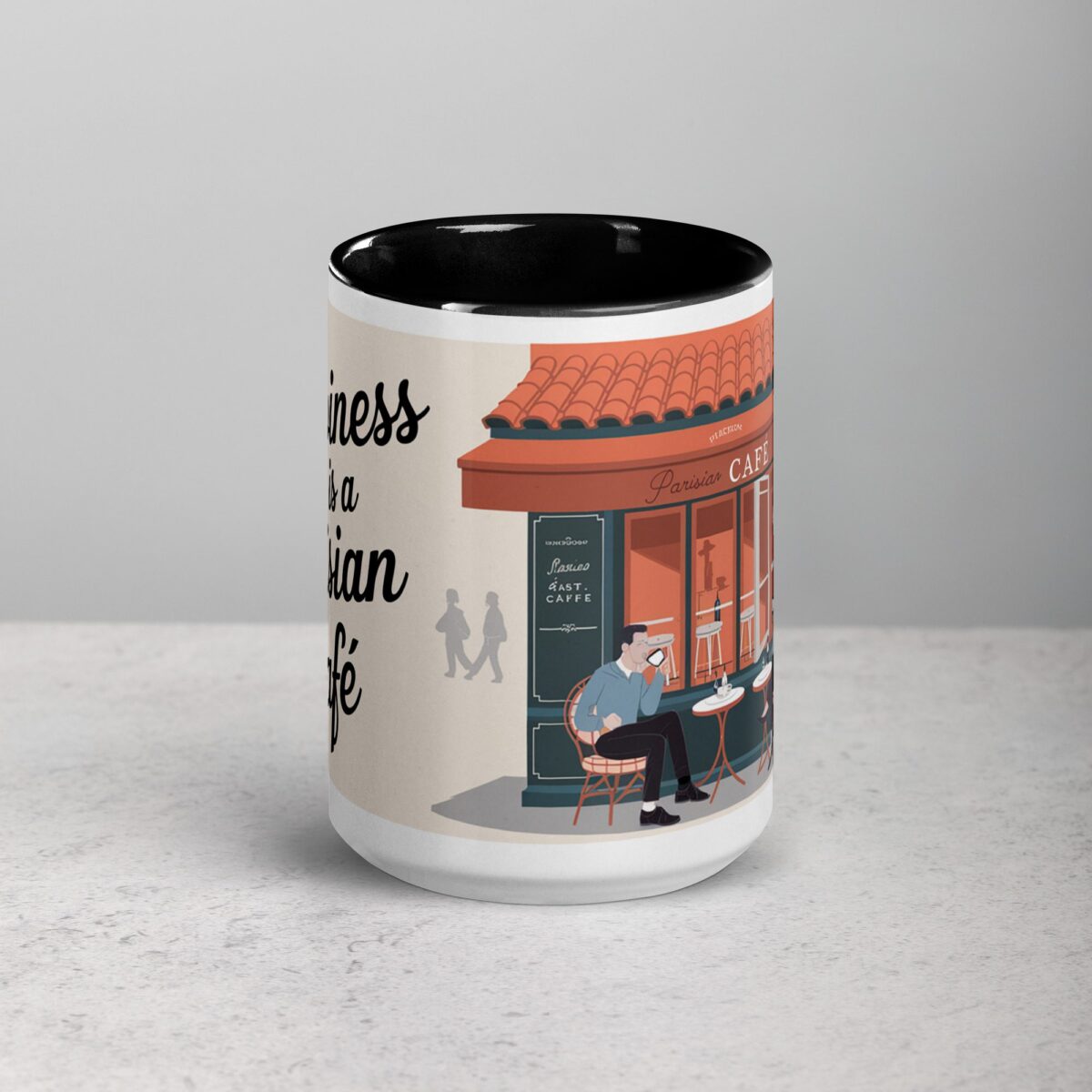 Happiness Is a Parisian Café Coffee Mug - Image 4