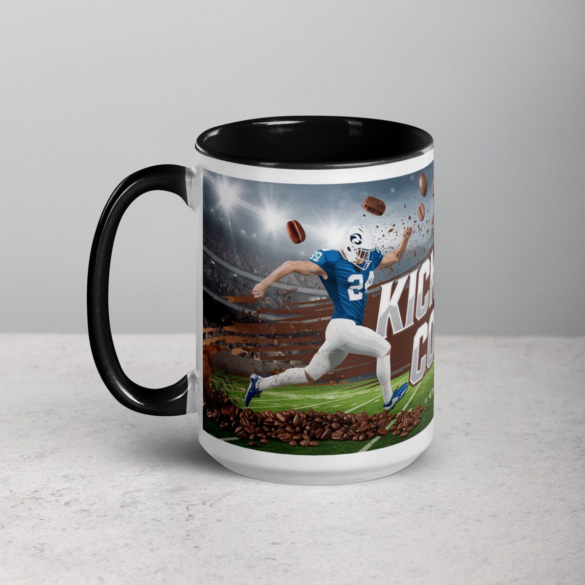 Kickoff, Coffee, Repeat Football Mug - Image 5