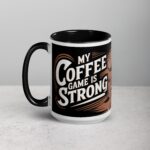 My Coffee Game is Strong Football Mug - Image 5