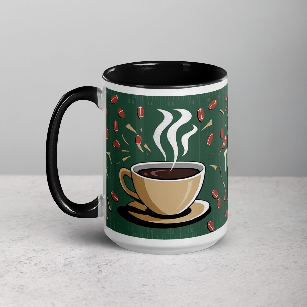 Coffee, Touchdowns & Tackles Football Mug - Image 5