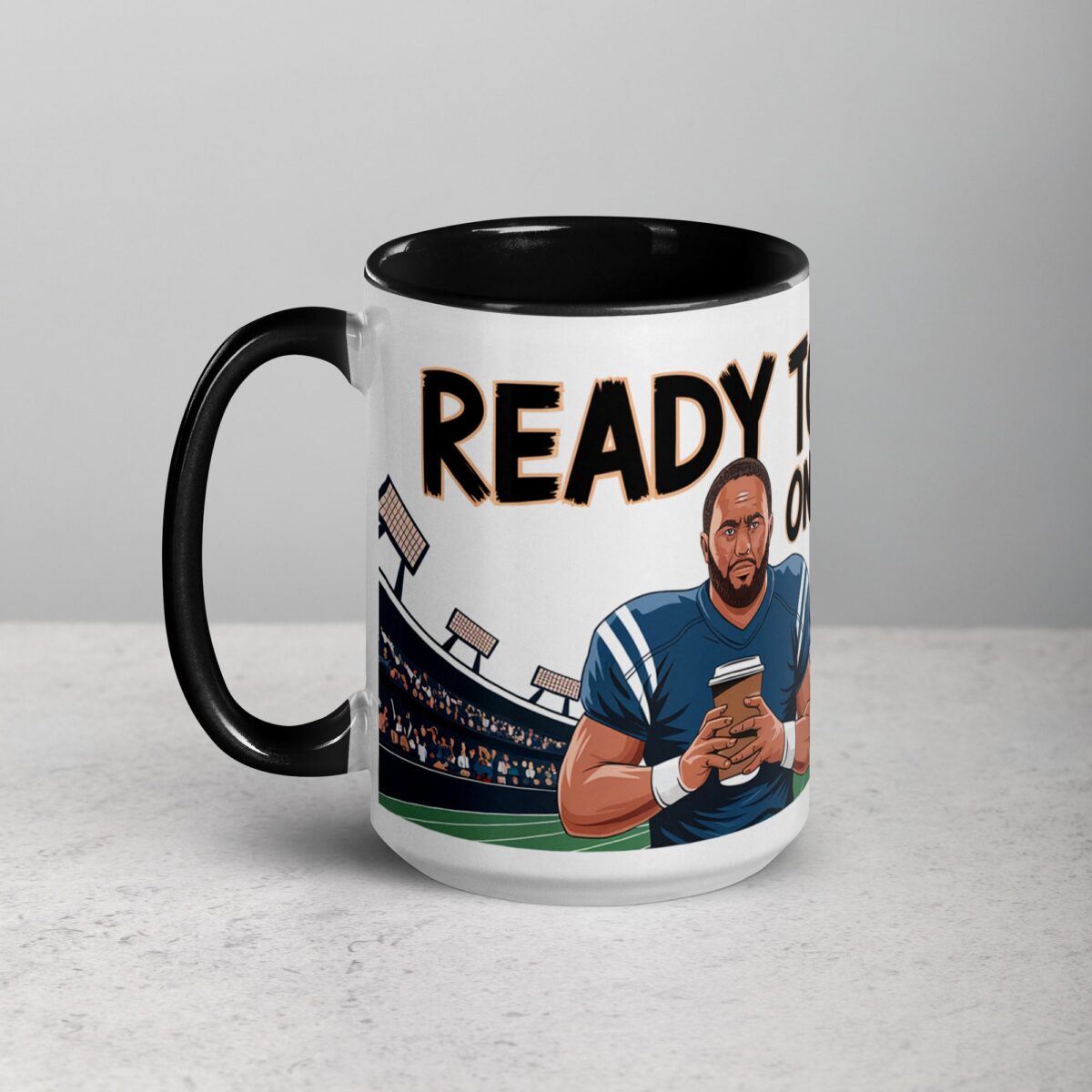 Ready to Pass… on Decaf Football Coffee Mug - Image 5