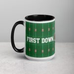 First Down, First Sip Football Coffee Mug - Image 5