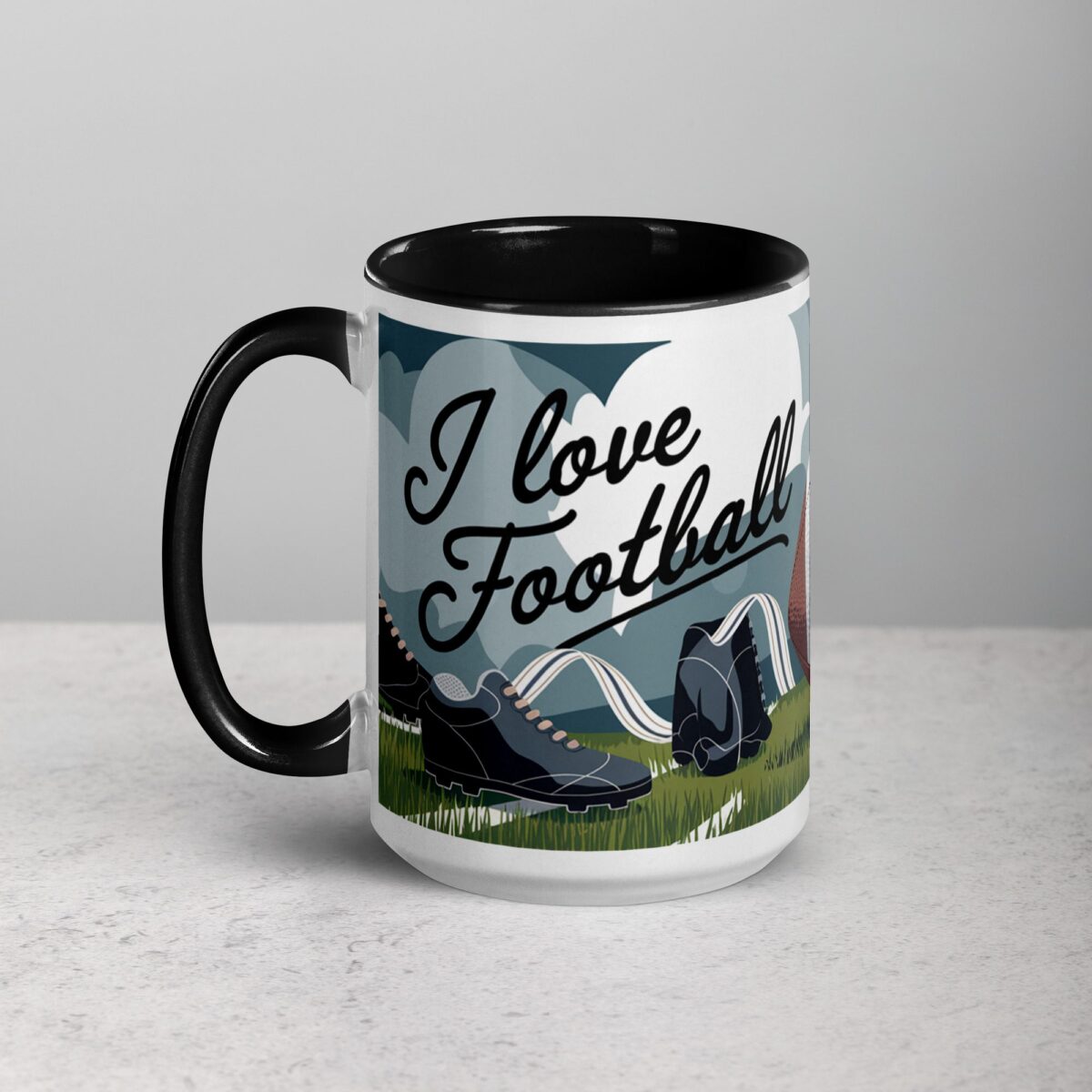 I Love Football Elegant Coffee Mug & Tea Cup - Image 5