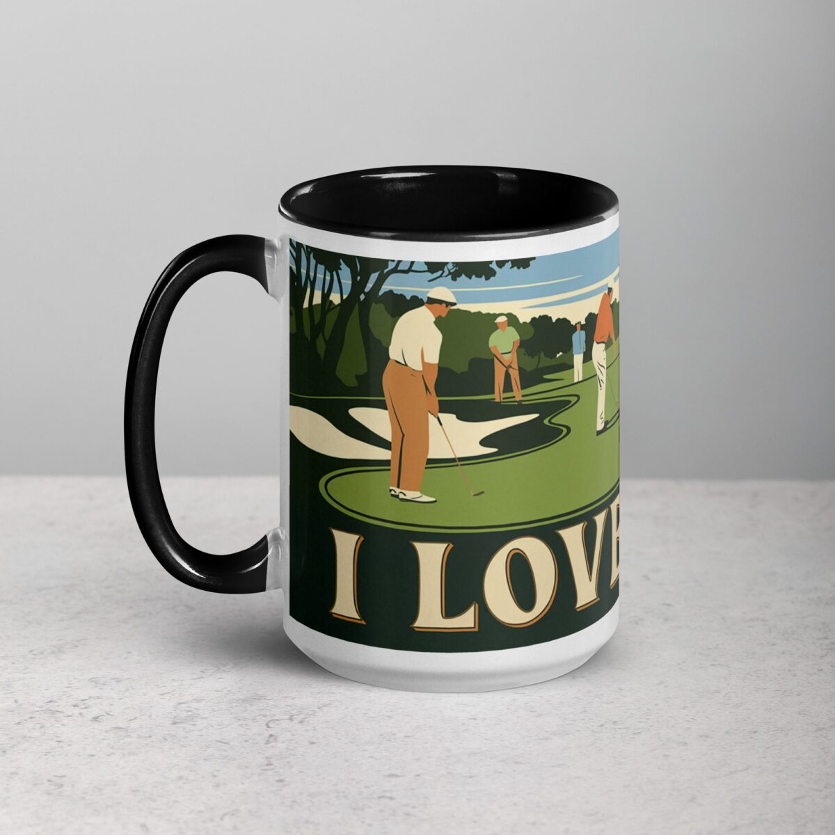 I Love Golf Retro Coffee Mug & Tea Cup - Image 5