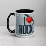I Love Hockey Elegant Hockey Coffee Cup - Image 5