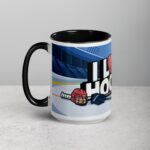 I Love Hockey Fun Hockey Coffee Cup - Image 5