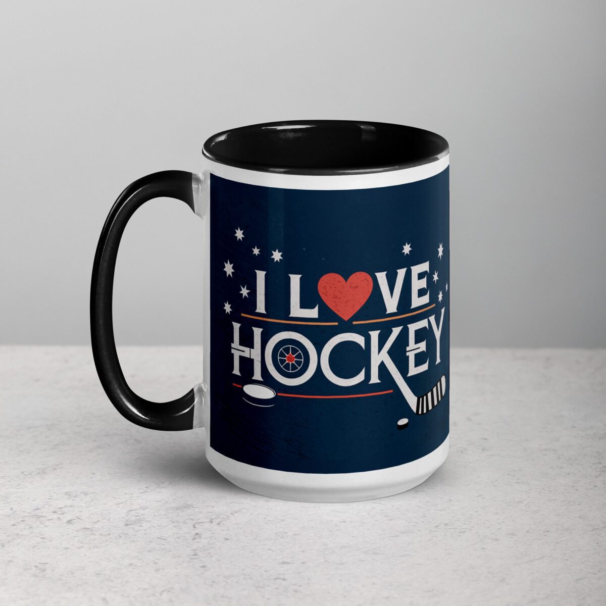 I Love Hockey Sophisticated Hockey Coffee Cup - Image 5