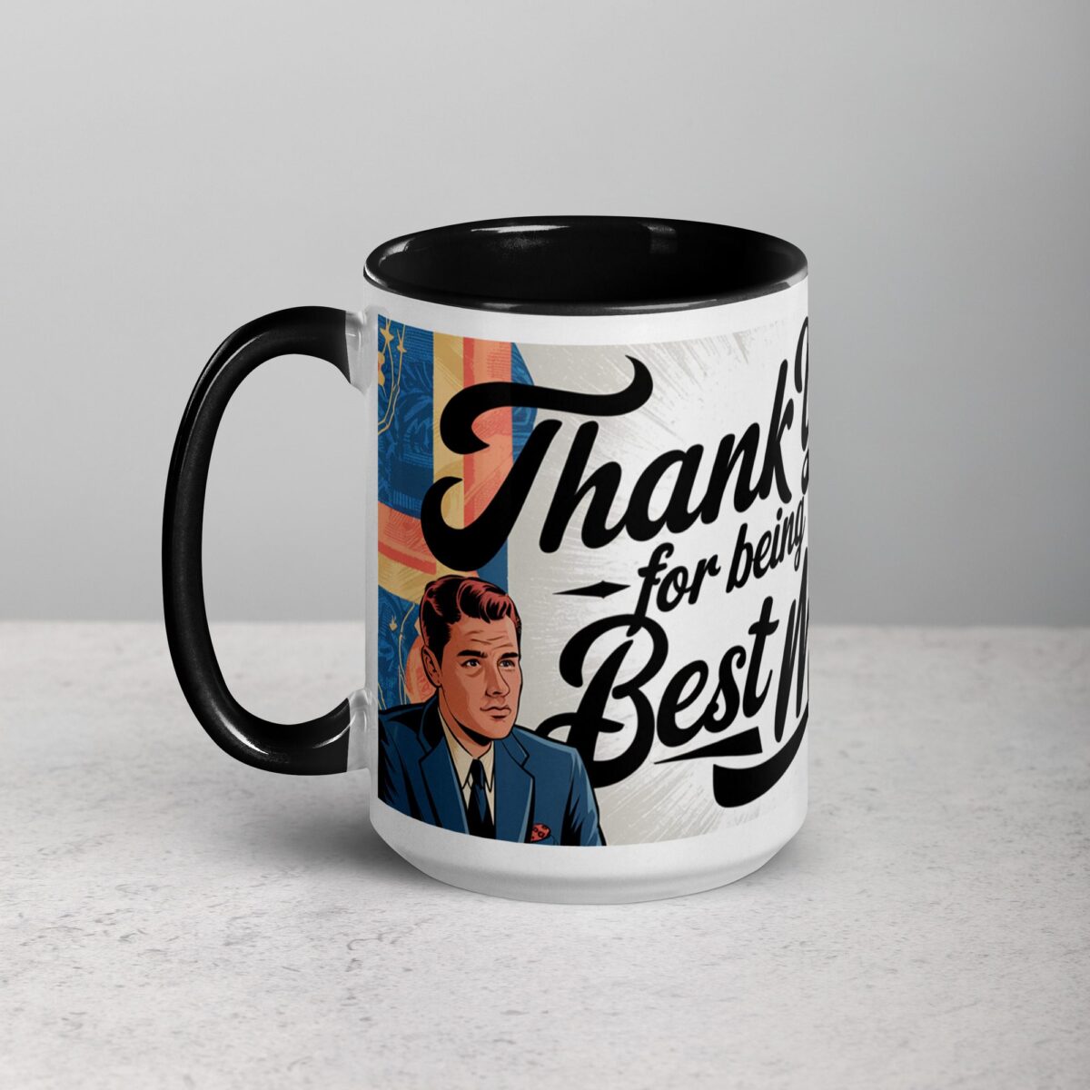 Retro Thank You Best Man Coffee Mug & Tea Cup - Image 5