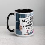 Best Friend: Therapist, Partner in Crime, Cheerleader Mug - Image 5