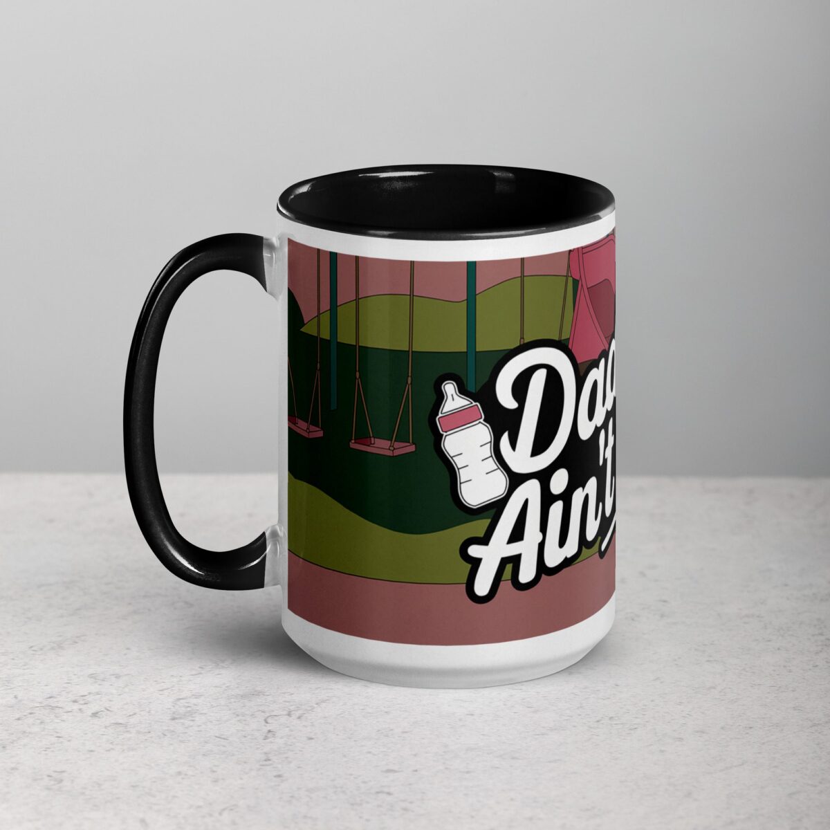 Daddin Ain't Easy  Coffee Mug & Tea Cup - Image 5