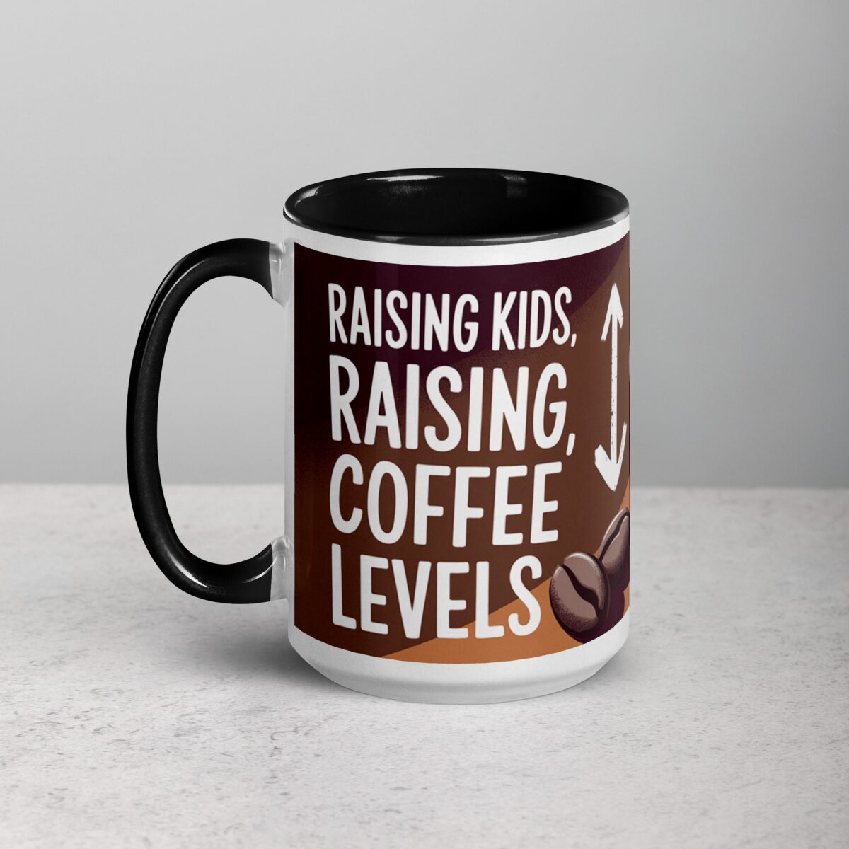 Raising Kids, Raising Coffee Levels Mug - Image 5