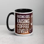 Raising Kids, Raising Coffee Levels Mug - Image 5