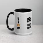 Eat, Sleep, Game, Repeat Gamer Coffee Mug - Image 5