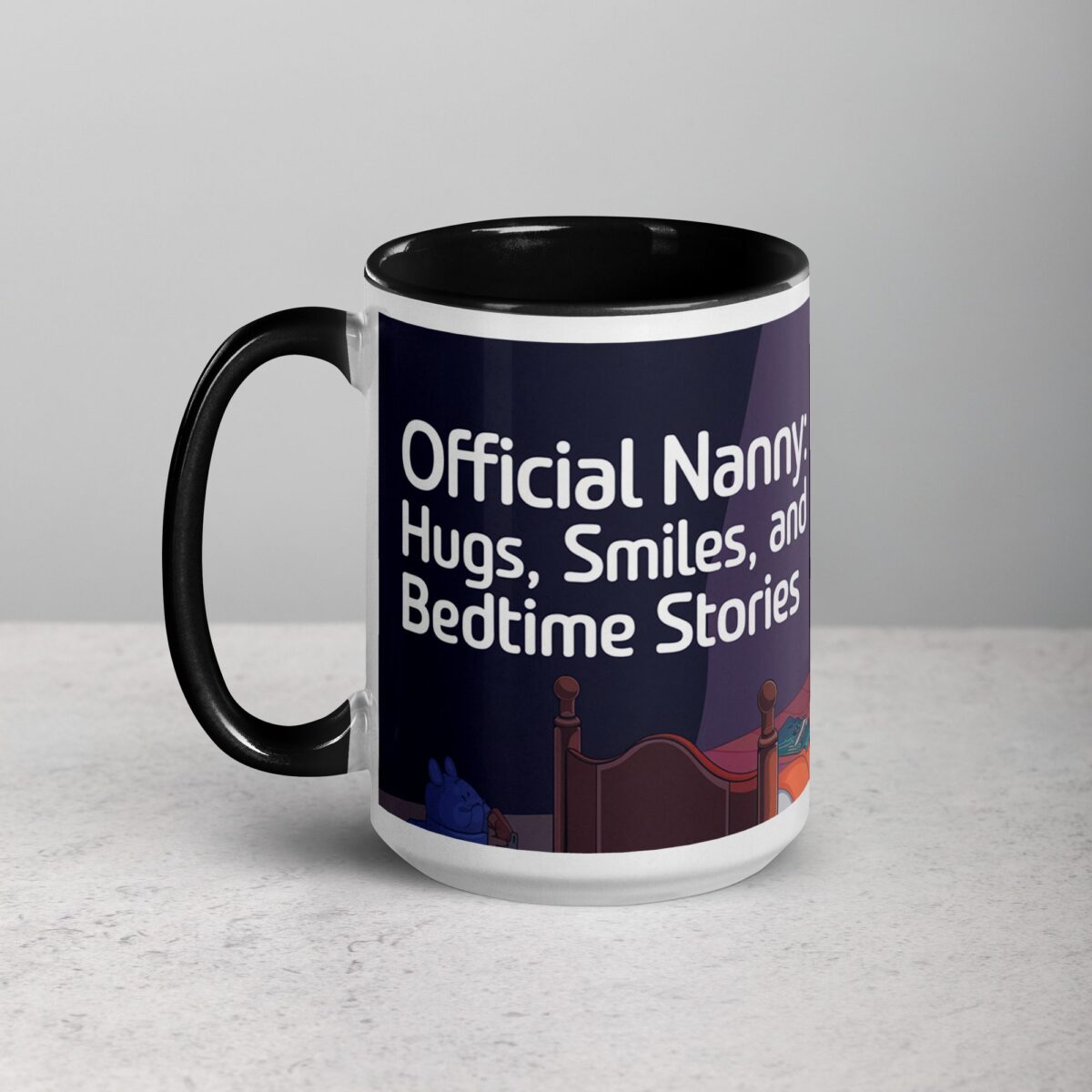 Official Nanny: Hugs, Smiles, and Bedtime Stories Mug - Image 5