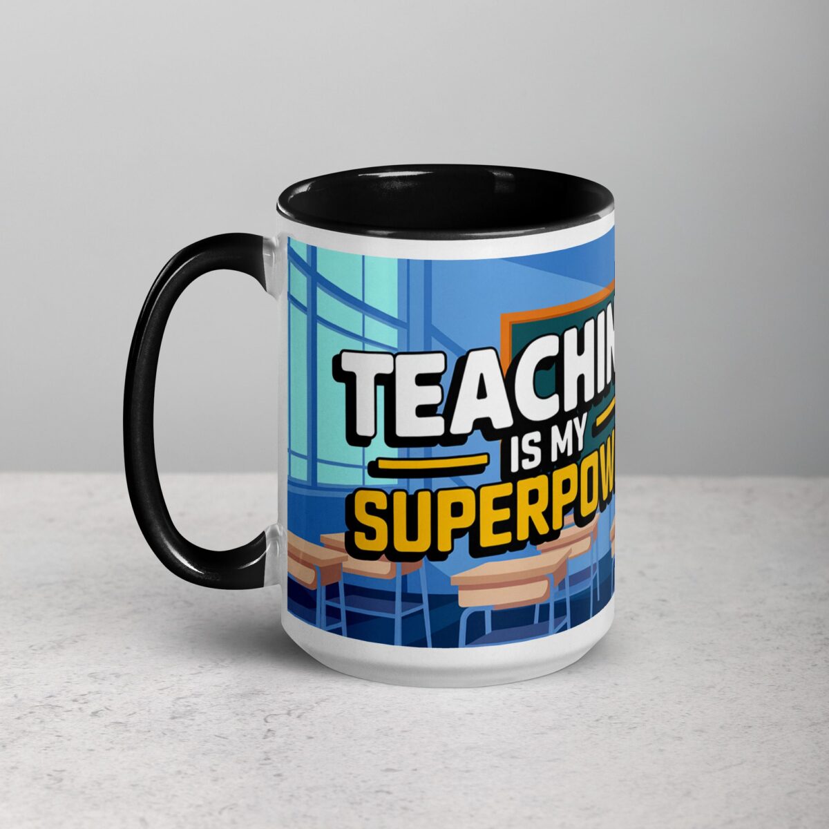 Teaching Is My Superpower Man Coffee Mug & Tea Cup - Image 5