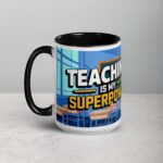 Teaching Is My Superpower Man Coffee Mug & Tea Cup - Image 5