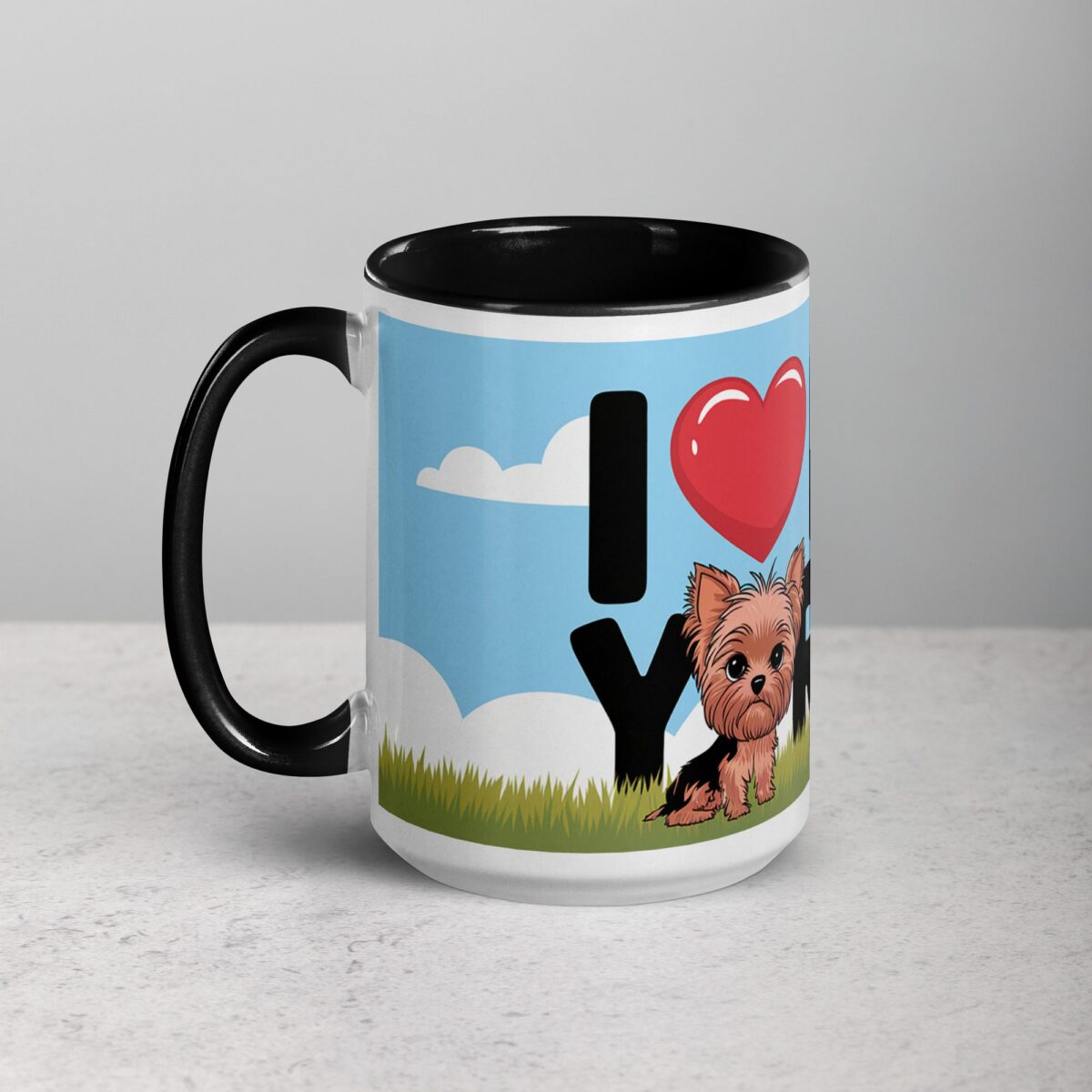 I ❤️ My Yorkie Coffee Mug & Tea Cup - Image 5