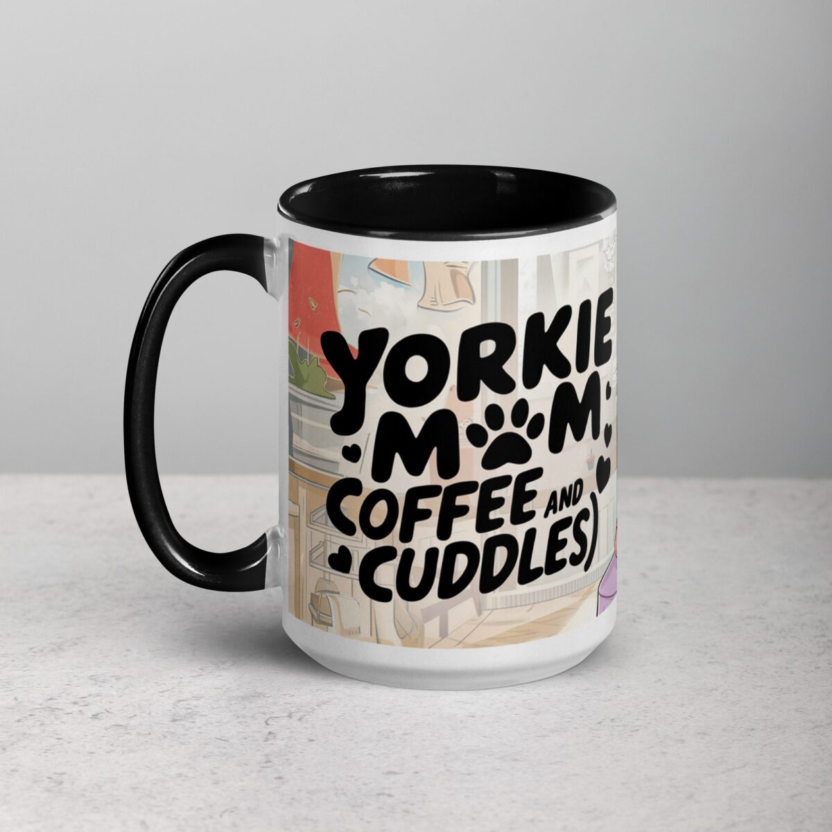 Yorkie Mom (Coffee and Cuddles) Mug - Image 5