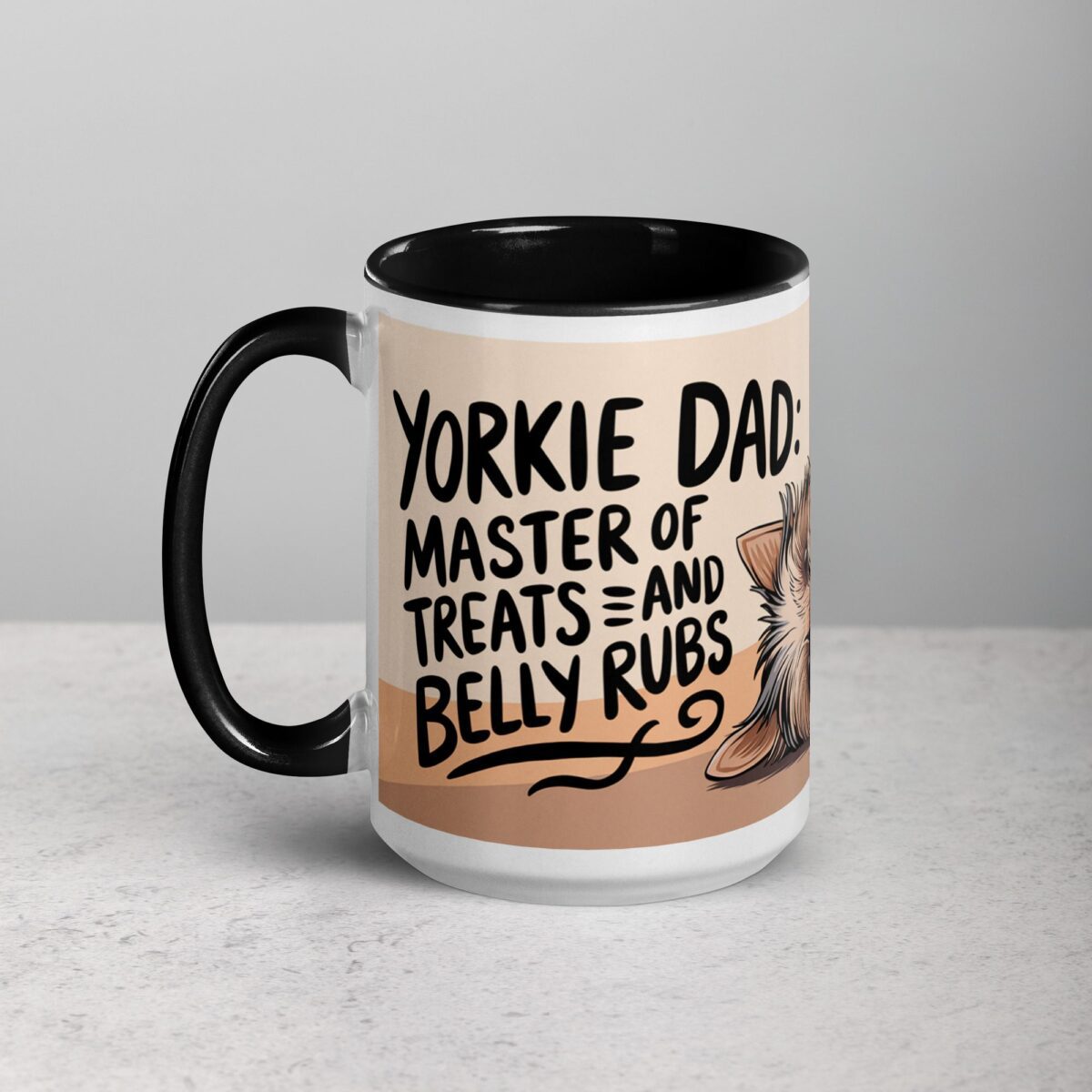 Yorkie Dad: Master of Treats and Belly Rubs Coffee Mug - Image 5