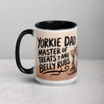 Yorkie Dad: Master of Treats and Belly Rubs Coffee Mug - Image 5