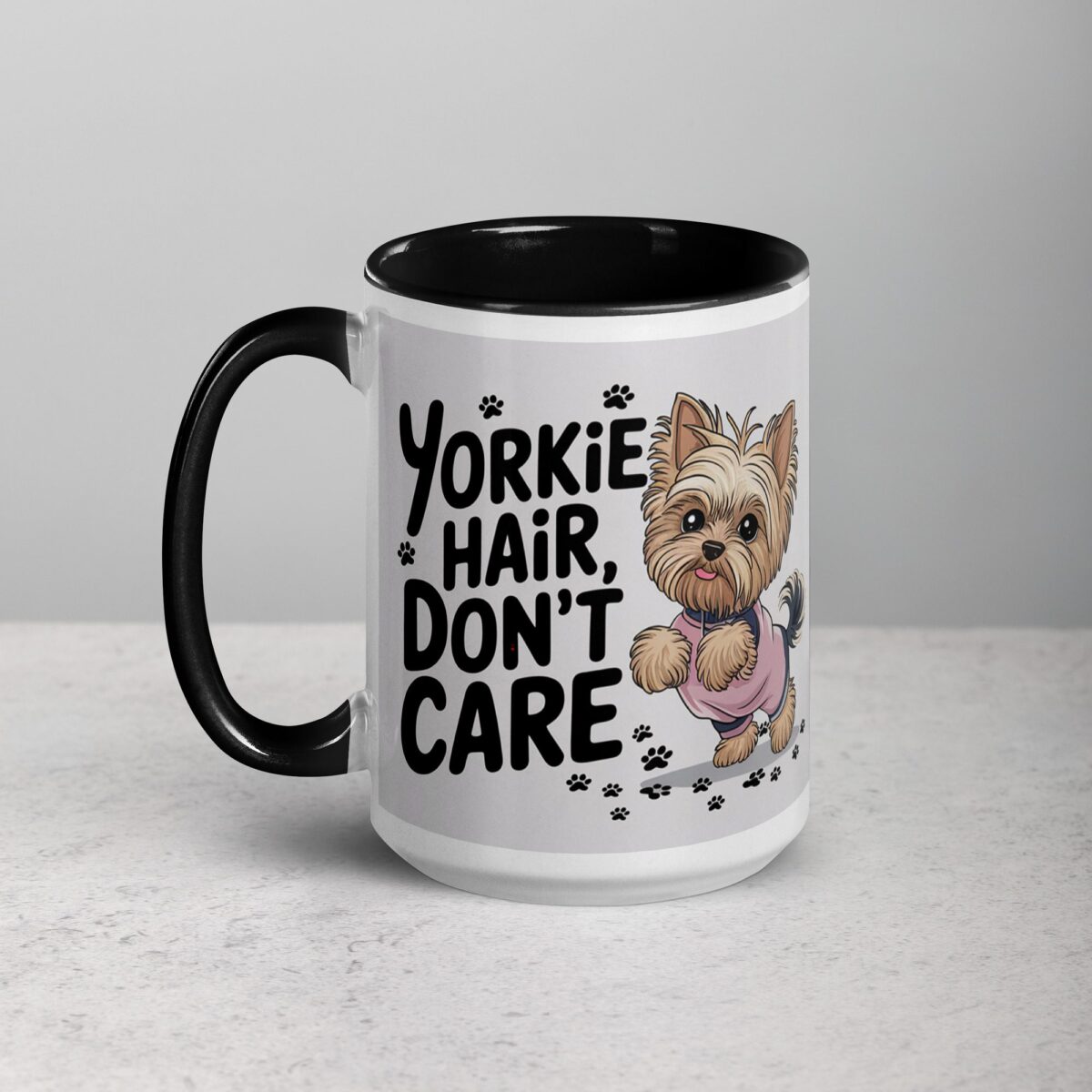 Yorkie Hair, Don’t Care Coffee Mug - Image 5
