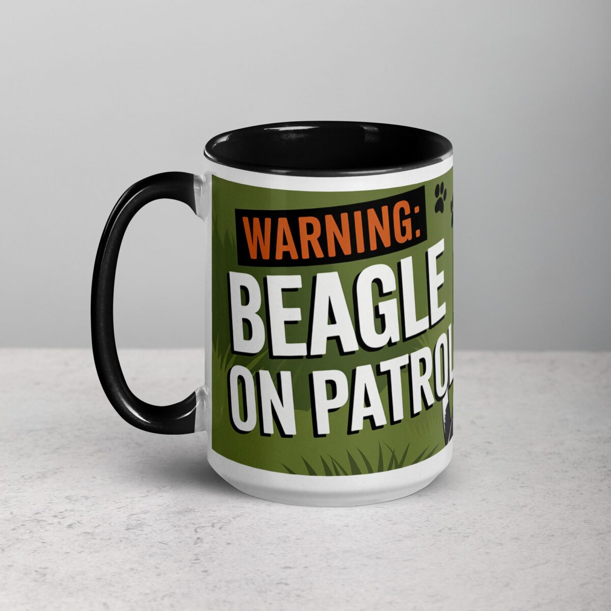 Warning: Beagle on Patrol Coffee Mug - Image 5